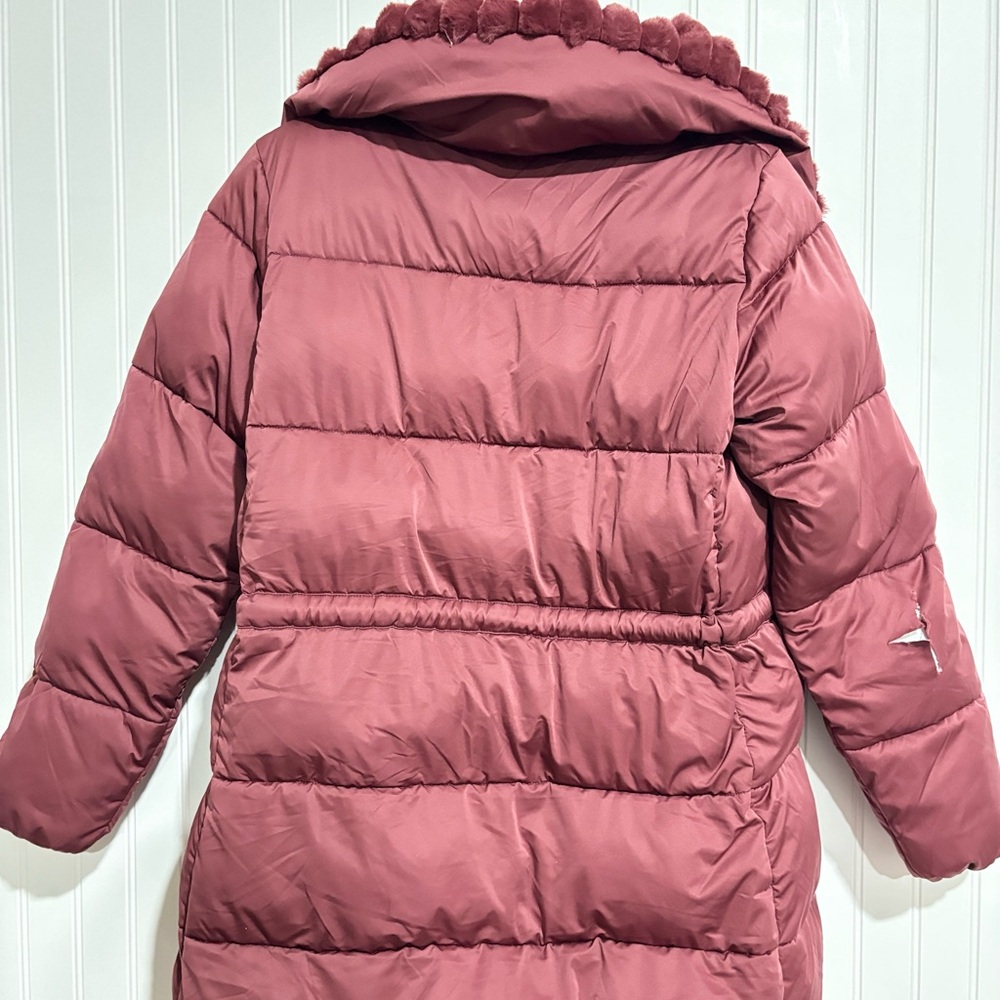 SAVE THE DUCK Quilted Puffer Jacket in Burgundy - Picture 9 of 12